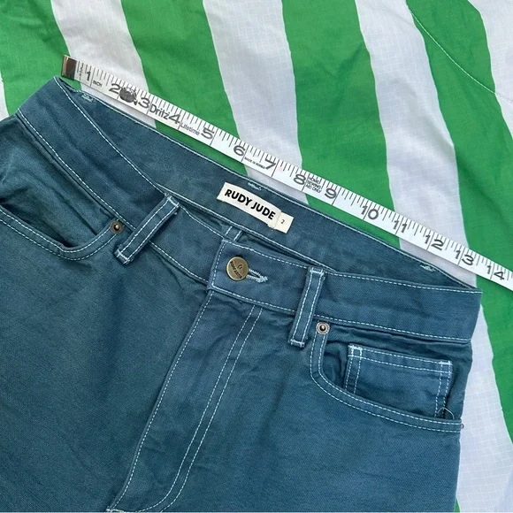 RUDY JUDE Roper canvas jeans in “Sea” size 2 - Picture 2 of 7